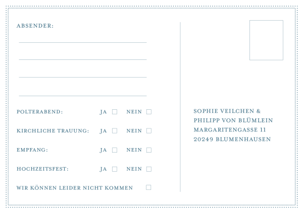 Daphnis und Chloe – Antwortkarte