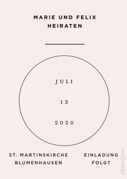 Adam und Eva – Save the date