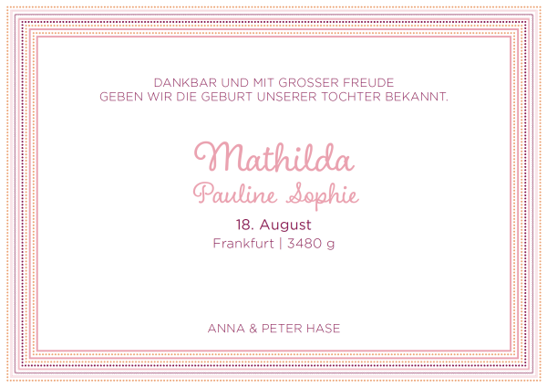 Das Mädchen mit dem Perlenohrring – Rosa