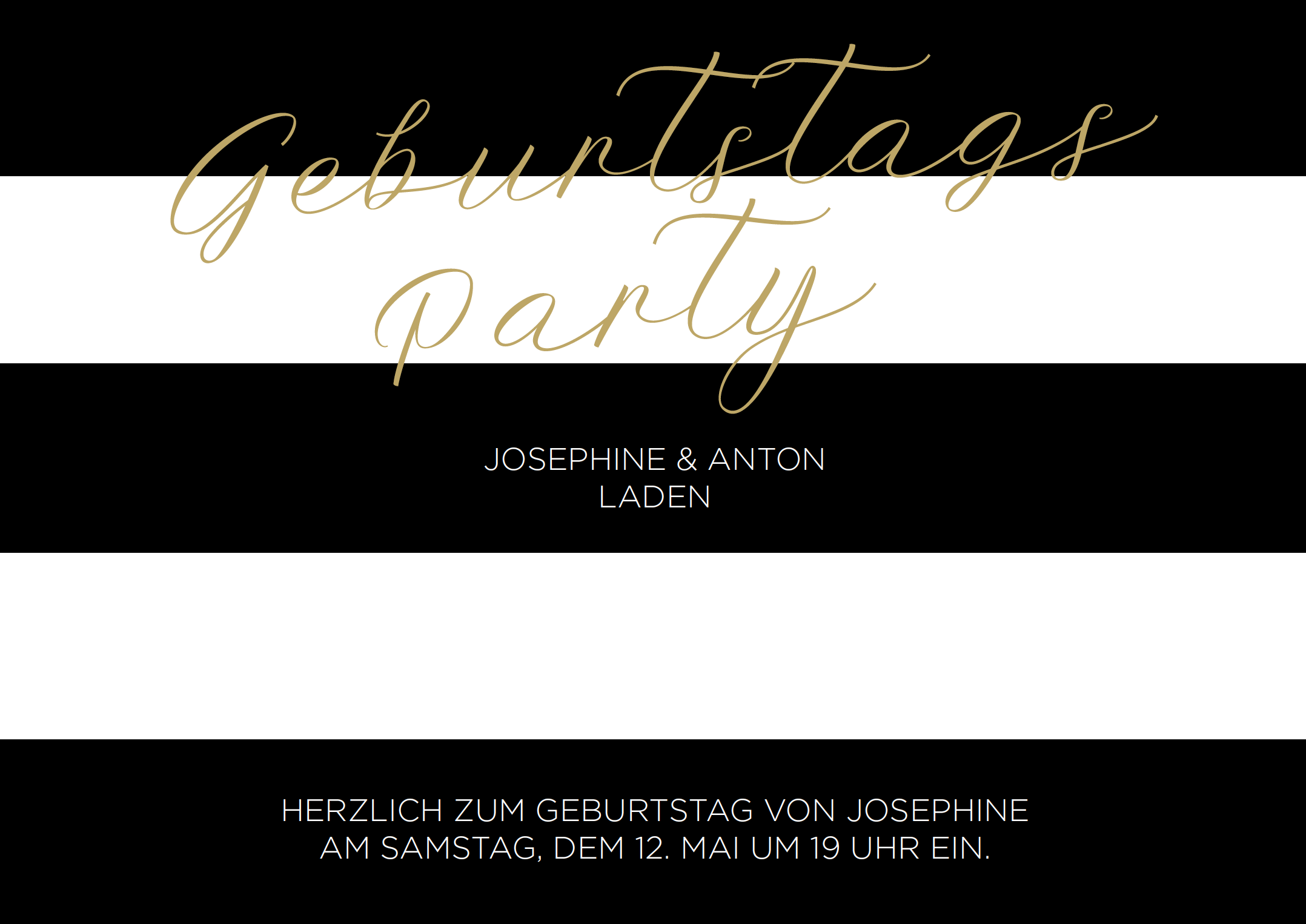 Schoene-Post-Geburtstag-Streifenparty-black-and-white-Ansicht01