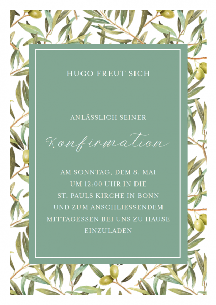 Hugos Konfirmation