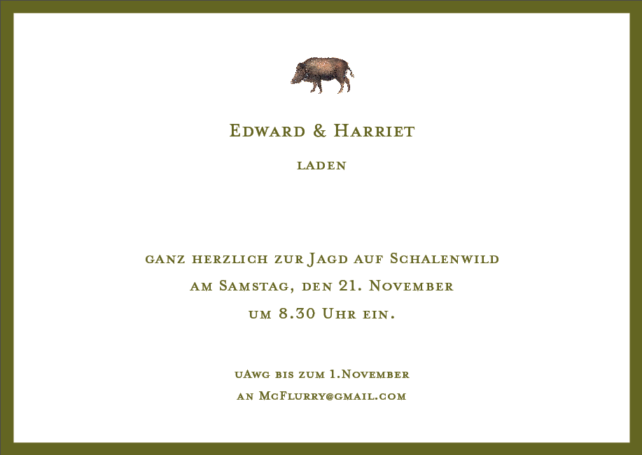 Einladung Jagd classic