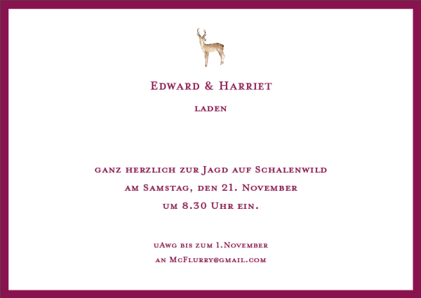 Jagd classic Reh violett